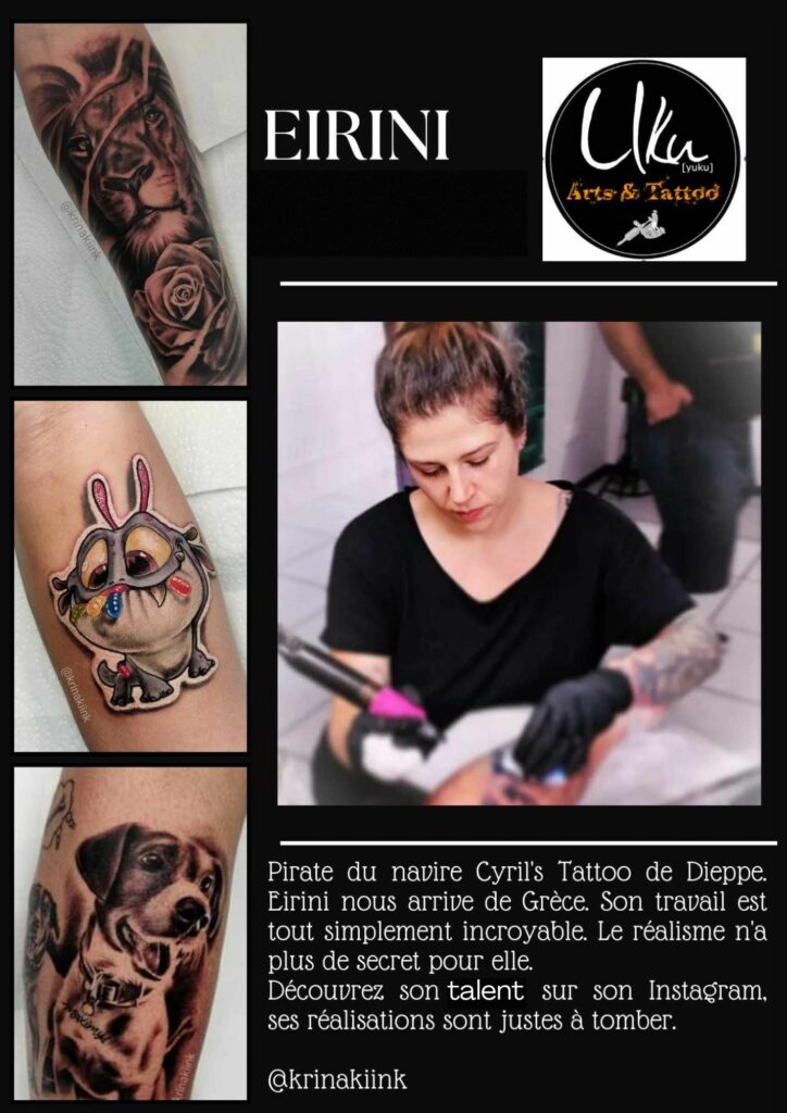 portrait eirini tattoo uku art bubble tea albertville