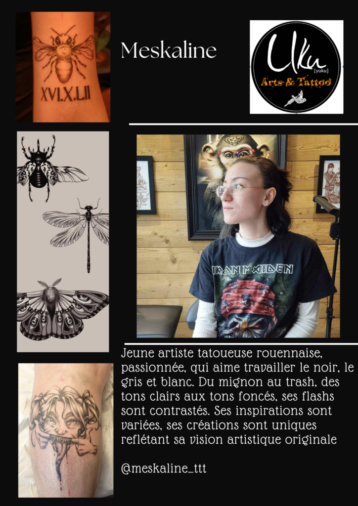 portrait meskaline tattoo - uku art bubble tea albertville